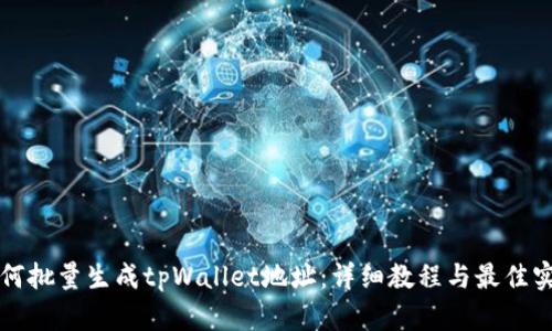 如何批量生成tpWallet地址：详细教程与最佳实践